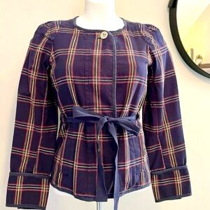 Marc by Marc Jacobs Plaid Tie Front Jacket